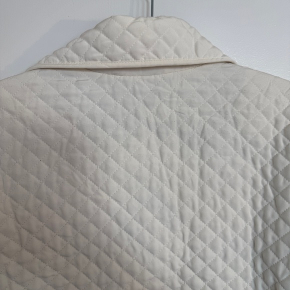 Esprit Quilted White Puffer Barn Jacket Coat Ivory XL - Picture 8 of 9